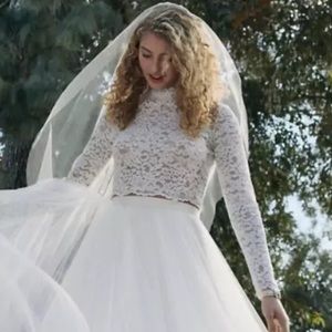 BHLDN Amy Kuschel Monaco Lace Crop Top Wedding